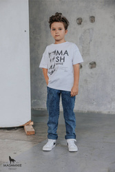 MashMnie T-shirt Wolf Biały