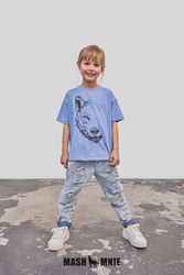 MashMnie T-shirt Wolf Niebieski