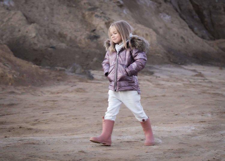 Winterjacke Regenbogen Braun