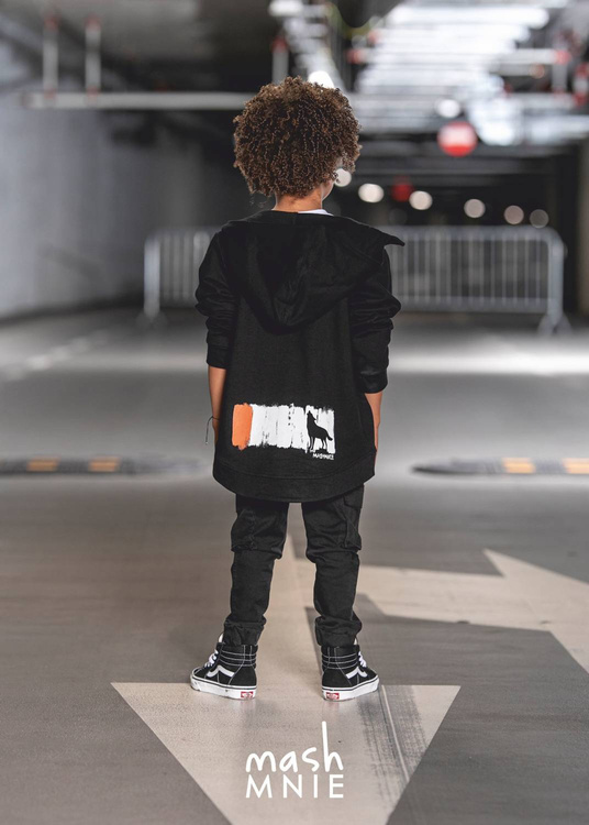 Hooded Sweatshirt WILD WOLF Black 