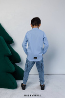 MashMnie Spodnie Bojówki Jeans Niebieskie