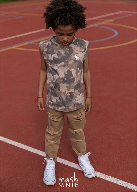 Boyfriend-Hose Beige