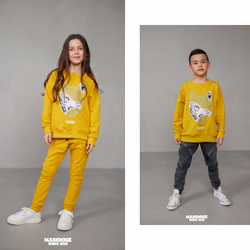 MashMnie Bluza Żółta Wolf Boys&Girls