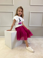 MałaMi Spódniczka Tiulowa Fuksja