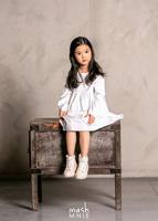 MashMnie Dress with Frills White