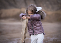 Winterjacke Regenbogen Braun