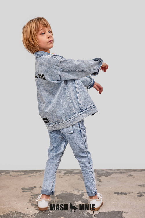 MashMnie Spodnie Jeans Niebieskie