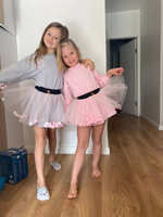 Tüllrock mit Pompons und Pailletten