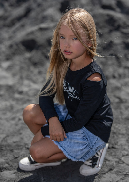 MashMnie Bluza Long Czerń