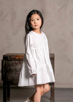 MashMnie Dress with Frills White