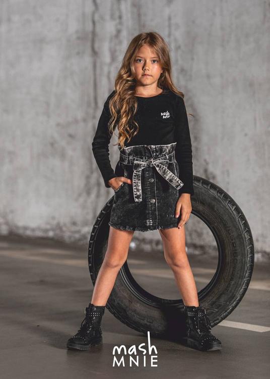 MashMnie Rock Jeans Acid Wash Grau