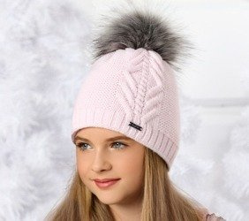 Czapka Ocieplana Róż