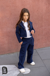 All Spodnie Dzwony Granat