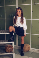 Kiz Spódnico Spodenki School Czerń