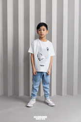 MashMnie Wild City T-shirt Wolf Biały