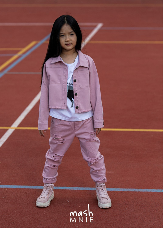 MashMnie Spodnie Boyfriend Pink
