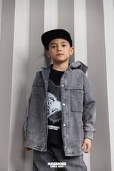 MashMnie Bluza Jeans Wolf Szara