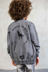 MashMnie Jeansowa Bomberka Szara