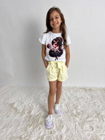 MałaMi T-shirt z Aplikacją Biały