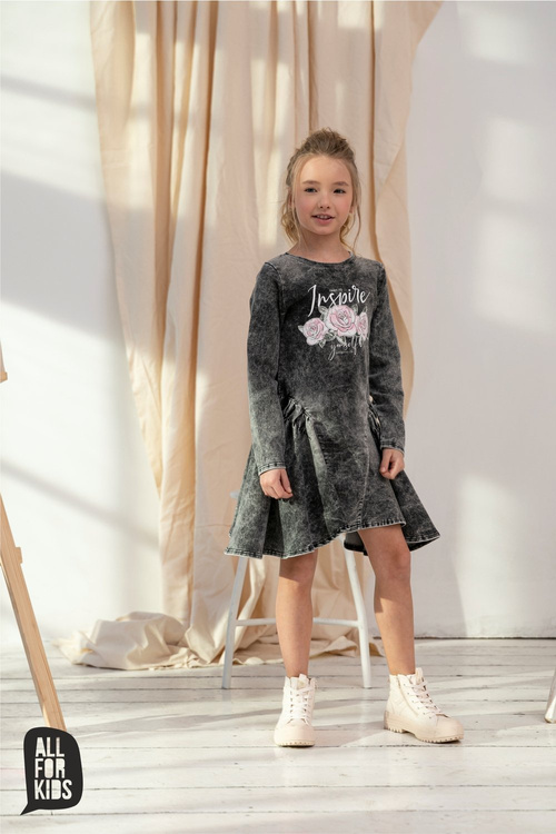 Kleid Jeans Grau