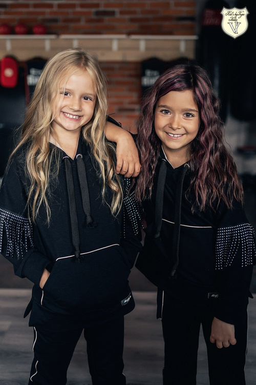 Kids By Voga Mädchen-Trainingsanzug Schwarz