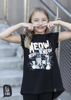 All For Kids Meow Blouse Black