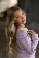 All For Kids Bluza Falbanki Fiolet