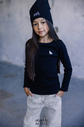 MashMnie Bluzka Prążek Czarna