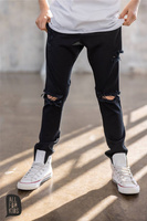 All For Kids Spodnie Czarne z Dziurami