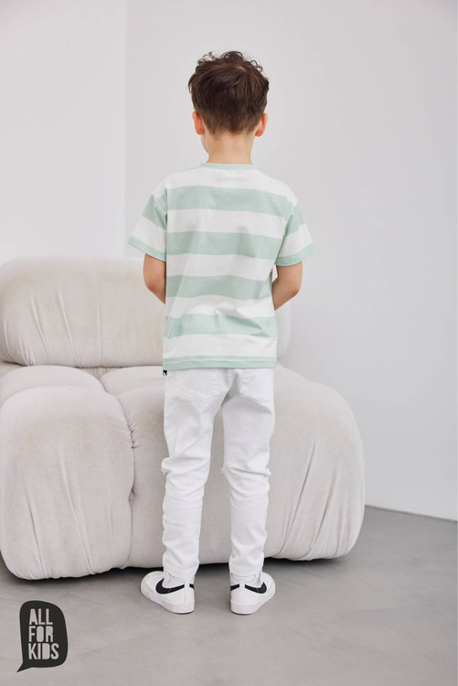 AllForKids Spodnie Białe z Dziurami