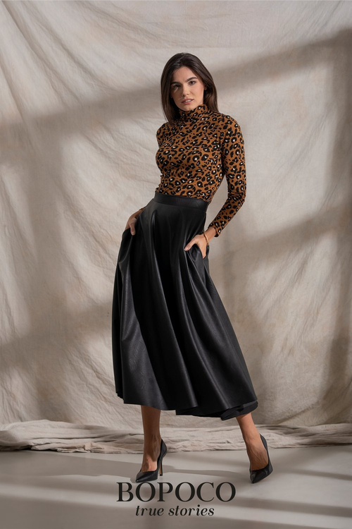 TIULOWA SPÓDNICZKA Z DŁUŻSZYM TYŁEM