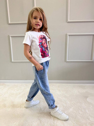 MałaMi T-shirt z Aplikacją Biały