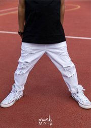 MashMnie Spodnie Boyfriend Biel