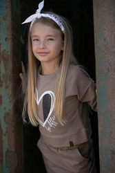 All for Kids Bluza Serce Cappuccino