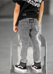 MashMnie Spodnie Boyfriend Grey