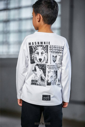 MashMnie Bluzka Longsleeve Wolf Biała