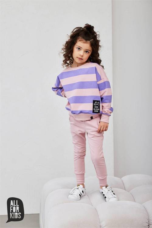 All For Kids Bluza Paski Fioletowe