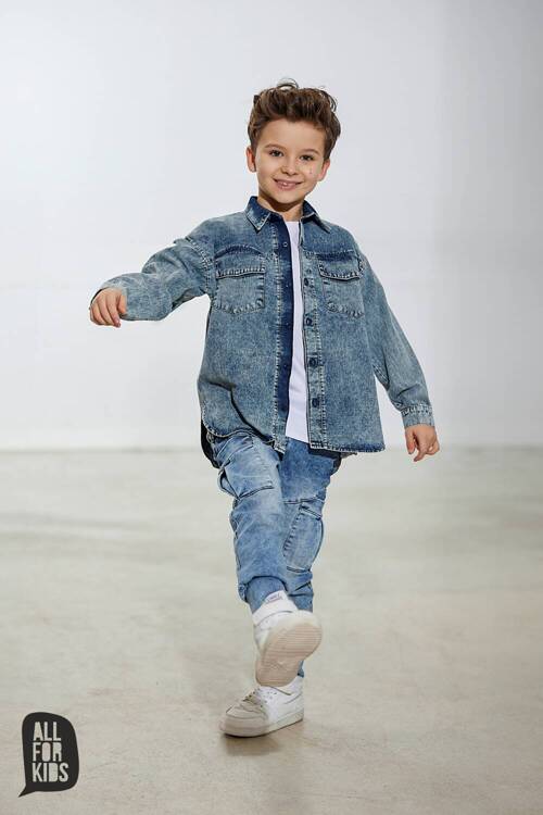 All For Kids Koszula Jeans Niebieska