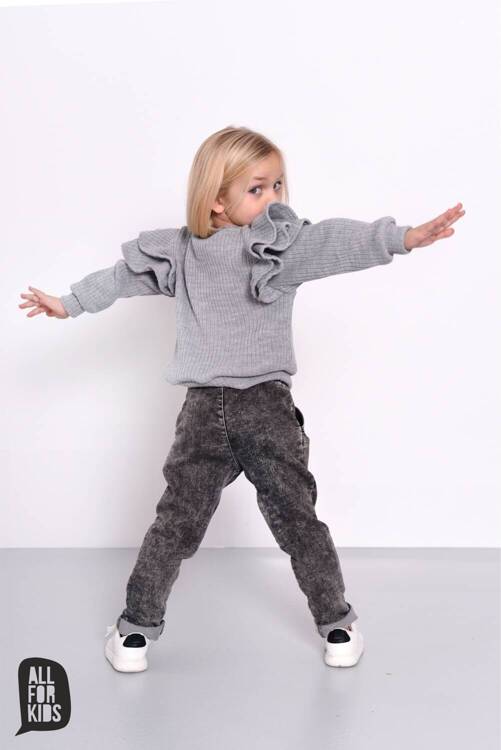 All For Kids Spodnie Jeans Szare