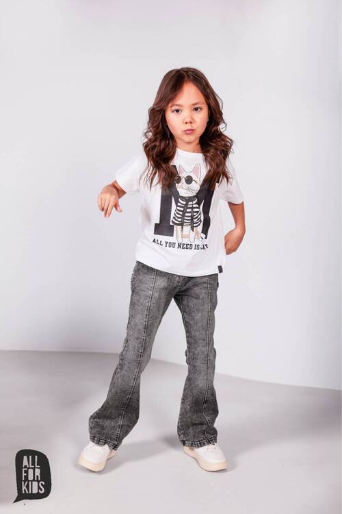 All For Kids T-shirt „ A LL Y O U N EE D IS A C A T”  Biel