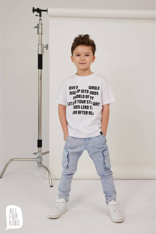 All For Kids T-shirt Napisy Biały