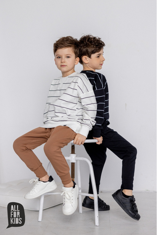 AllForKids Bluza Paski Czerń