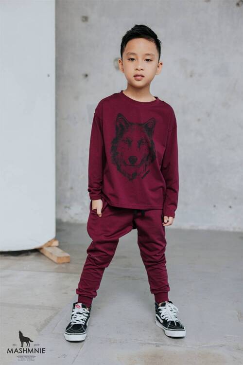 MashMnie Bluzka Longsleeve Bordo