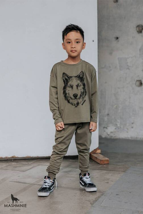 MashMnie Bluzka Longsleeve Khaki