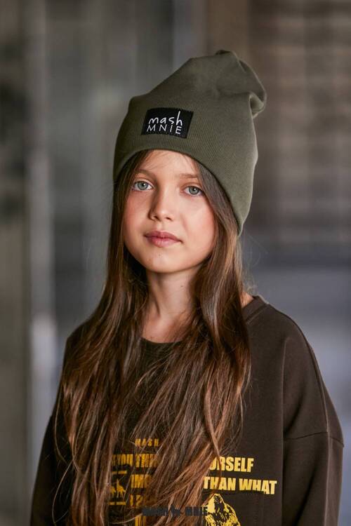 MashMnie Czapka Khaki Boys & Girls