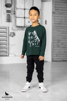 MashMnie Bluzka Longsleeve Wolf Zielona